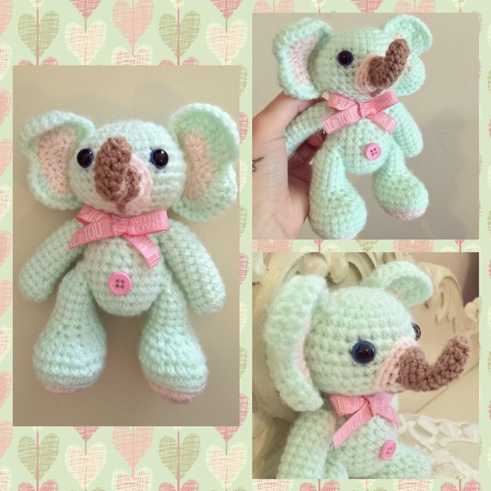 Crochet elephant teddy